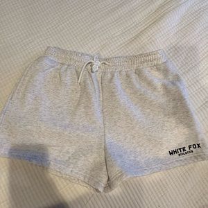 White fox lounge shorts